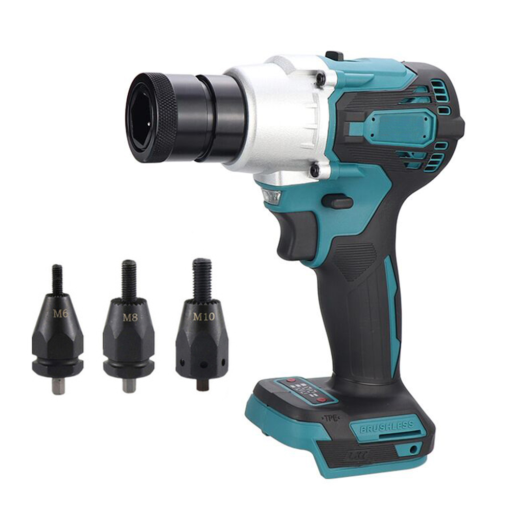Rivet Setter Tool - Elektrische Nietpistole, bürstenloses Nietmutter-Maschinen-Set mit Nietköpfen,