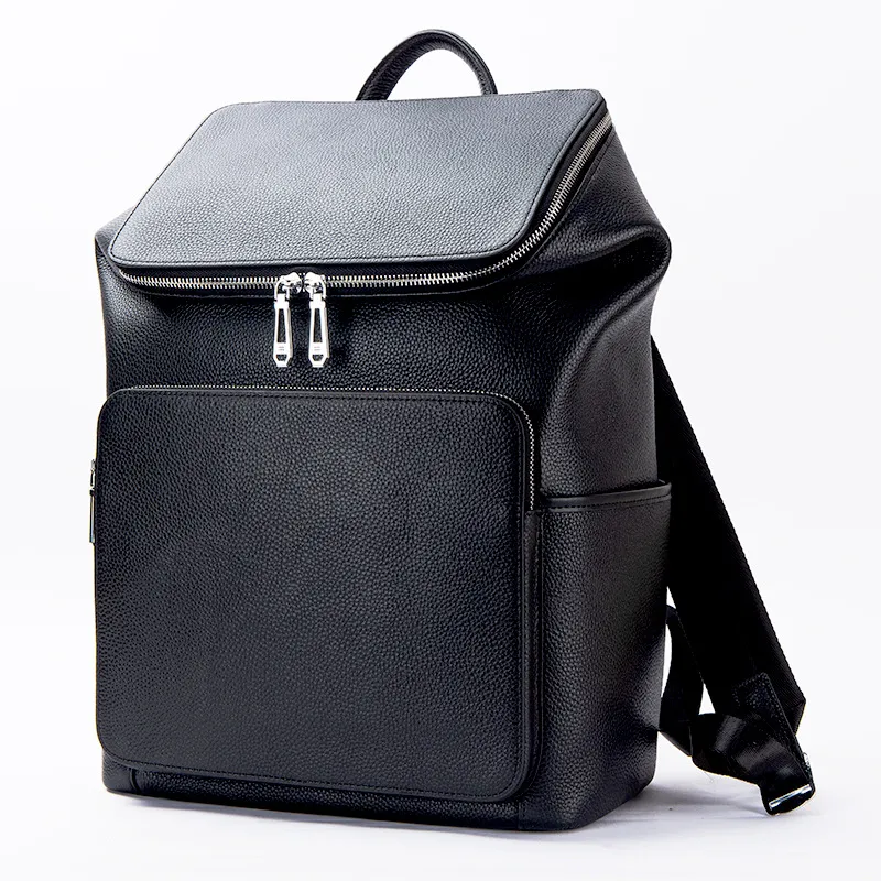 Leather Work Rucksack Mens - Echter Leder-Rucksack für Herren, 15-Zoll-Laptoptasche, Business-Reiserucksack,
