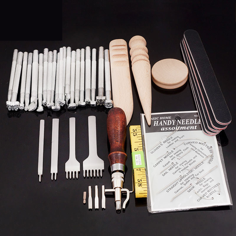 59-teiliges Lederhandwerk-Set, – Groover Stitching Tool Bewertung und Preis
