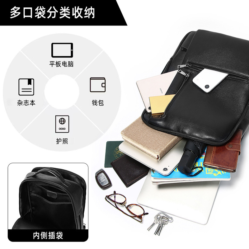 Schwarzer Echtleder-Laptop-Ruc – Leather Work Rucksack Mens Bewertung und Preis